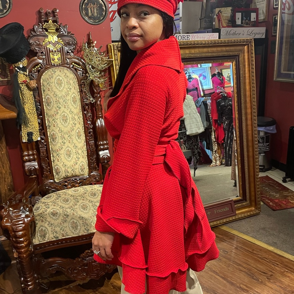 Red Wrap Jacket - Picture 4 of 4
